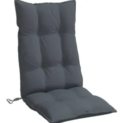 vidaXL Stoelkussens 2 st hoge rug oxford stof antracietkleurig