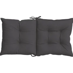 vidaXL Stoelkussens 2 st lage rug 100x50x7 cm stof gemêleerd antraciet