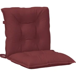 vidaXL Stoelkussens 2 st lage rug 100x50x7 cm stof gemêleerd wijnrood
