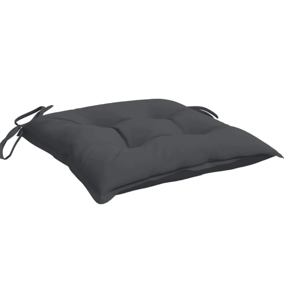 vidaXL Stoelkussens 2 st 40x40x7 cm oxford stof antracietkleurig