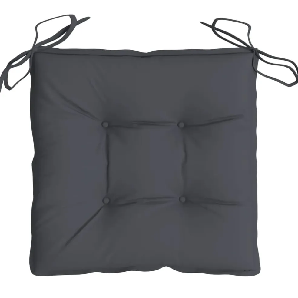 vidaXL Stoelkussens 2 st 40x40x7 cm oxford stof antracietkleurig