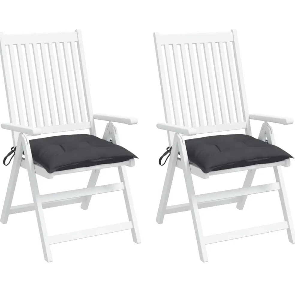 vidaXL Stoelkussens 2 st 40x40x7 cm oxford stof antracietkleurig