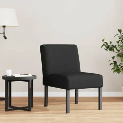 vidaXL Stoel stof zwart