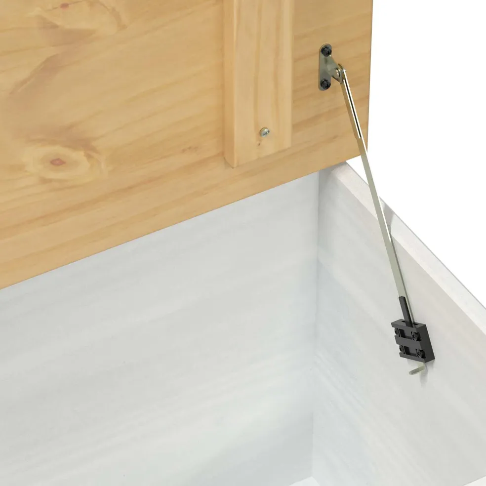 vidaXL storage box met lade Wit 90 x 78 x 45 cm Massief grenenhout