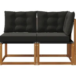 vidaXL 2 st Outdoor Midden- en Hoeksalon Naturel