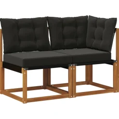 vidaXL 2 st Outdoor Midden- en Hoeksalon Naturel