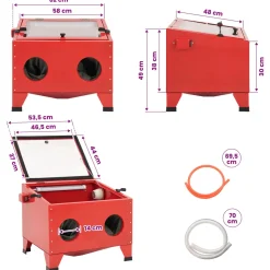 vidaXL Stralingscabine 94,8 L 125 PSI Koudgewalst staal
