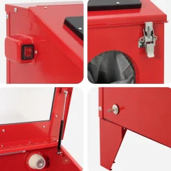 vidaXL Stralingscabine 150 L 125 PSI Koudgewalst staal