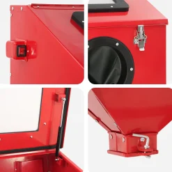 vidaXL Stralingscabine 245 L 120 PSI Koudgewalst staal
