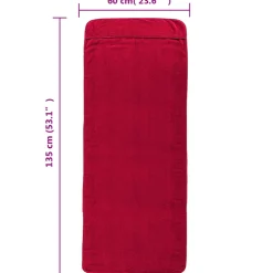 vidaXL Strandhanddoeken 2 st 400 g/m² 60x135 cm stof bordeauxrood