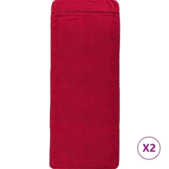 vidaXL Strandhanddoeken 2 st 400 g/m² 60x135 cm stof bordeauxrood