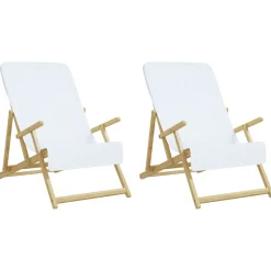 vidaXL Strandhanddoeken 2 st 400 g/m² 60x135 cm stof wit