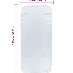 vidaXL Strandhanddoeken 2 st 400 g/m² 60x135 cm stof wit