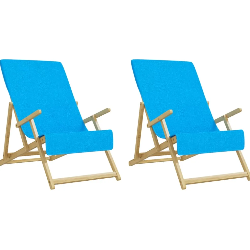 vidaXL Strandhanddoeken 2 st 400 g/m² 60x135 cm stof turquoise