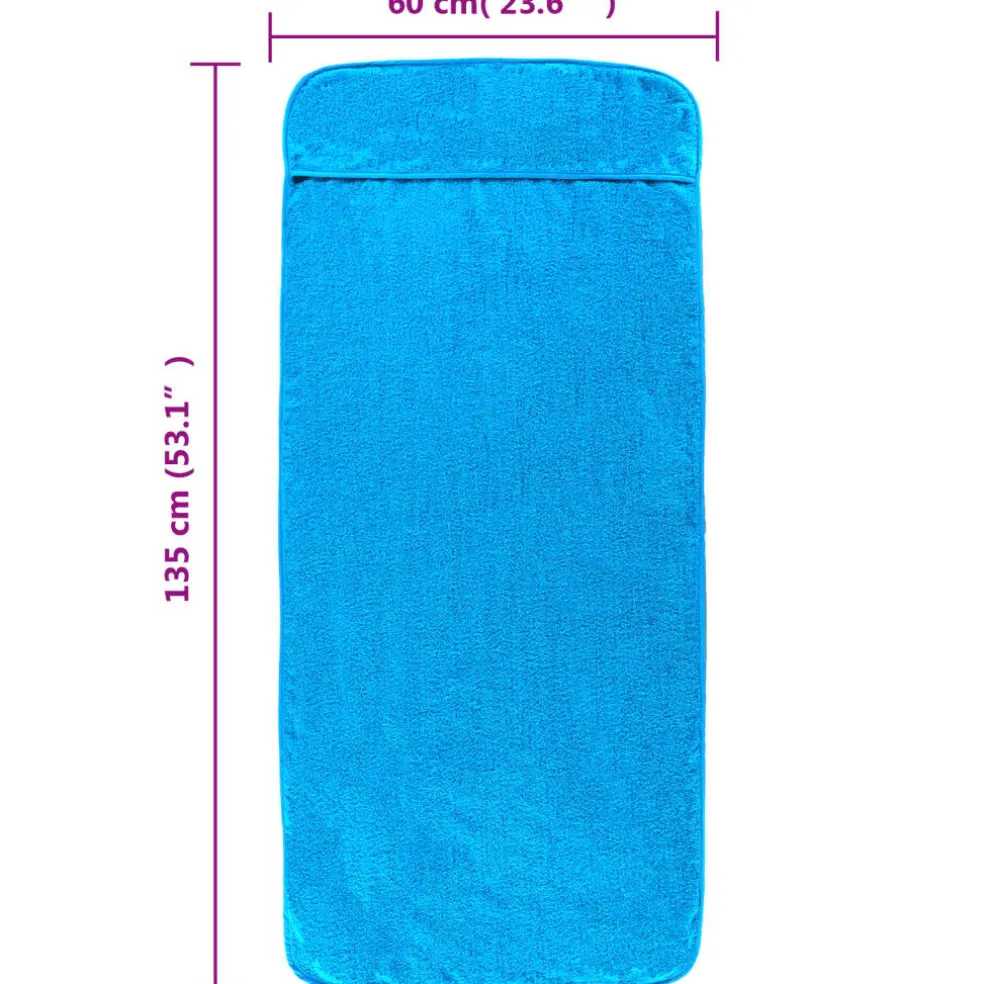 vidaXL Strandhanddoeken 2 st 400 g/m² 60x135 cm stof turquoise