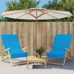 vidaXL Strandhanddoeken 2 st 400 g/m² 60x135 cm stof turquoise