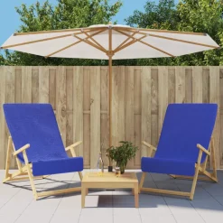 vidaXL Strandhanddoeken 2 st 400 g/m² 60x135 cm stof koningsblauw