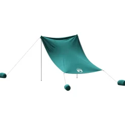 vidaXL Strandluifel met zandankers 214x236 cm groen