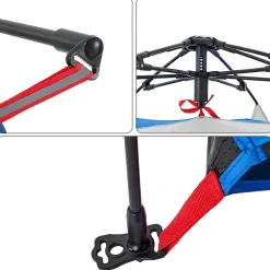 vidaXL Strandtent 2-persoons waterdicht snelontgrendeling azuurblauw