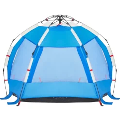 vidaXL Strandtent 2-persoons waterdicht snelontgrendeling azuurblauw