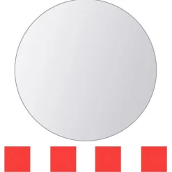 vidaXL 8 st Spiegeltegels rond glas