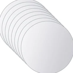 vidaXL 8 st Spiegeltegels rond glas
