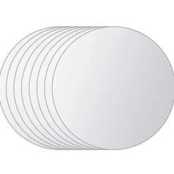 vidaXL 8 st Spiegeltegels rond glas