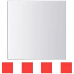 vidaXL 24 st Spiegeltegels vierkant glas
