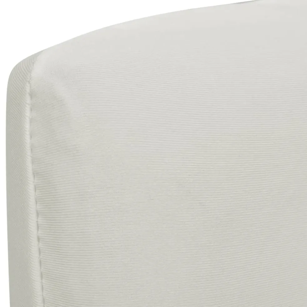 vidaXL 6 st Stoelhoezen recht stretch crèmekleurig