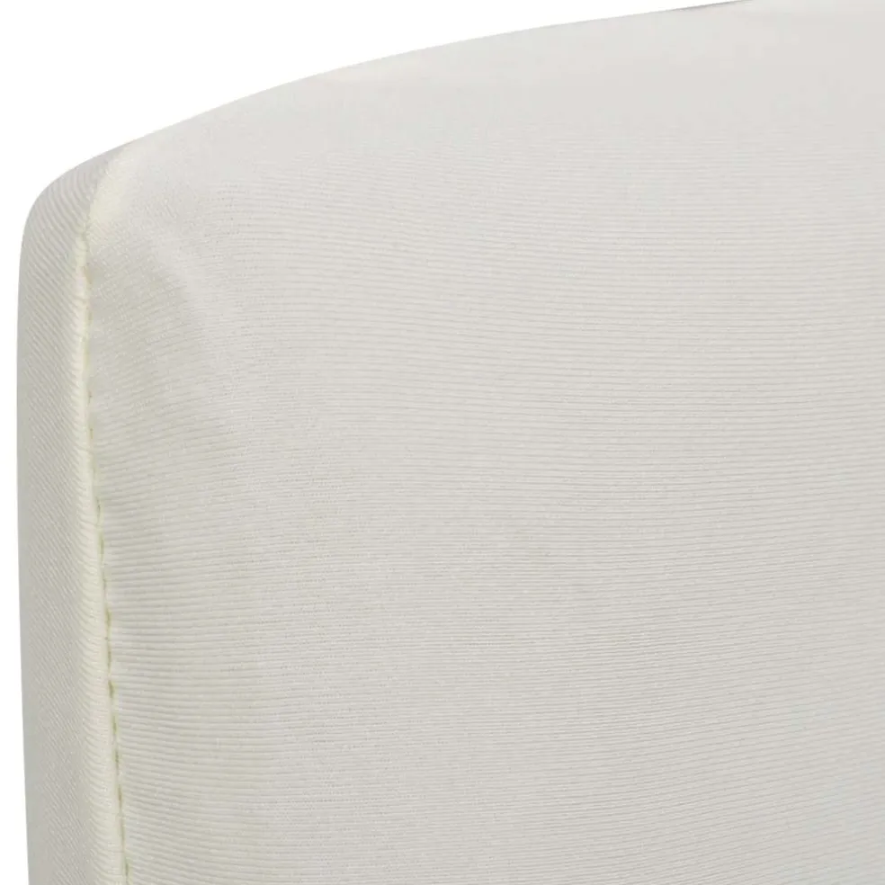 vidaXL 6 st Stoelhoezen recht stretch crèmekleurig