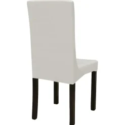 vidaXL 6 st Stoelhoezen recht stretch crèmekleurig