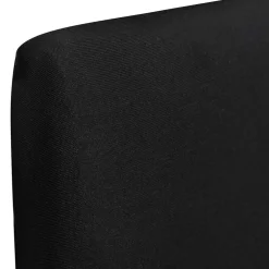 vidaXL 6 st Stoelhoezen recht stretch zwart