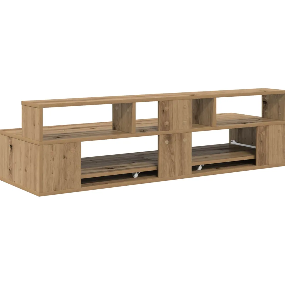 vidaXL studiobureau Artisanaal eiken 152 x 42,5 x 36 cm Bewerkt hout