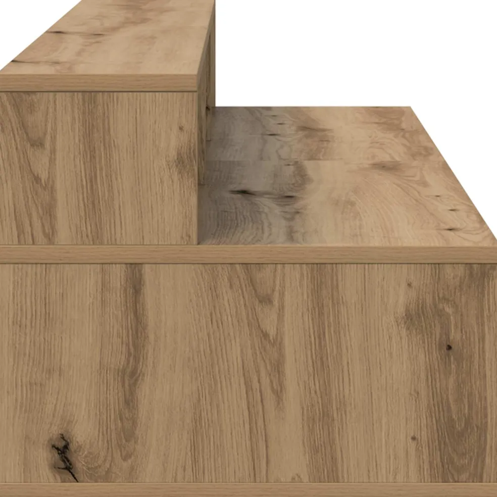 vidaXL studiobureau Artisanaal eiken 152 x 42,5 x 36 cm Bewerkt hout