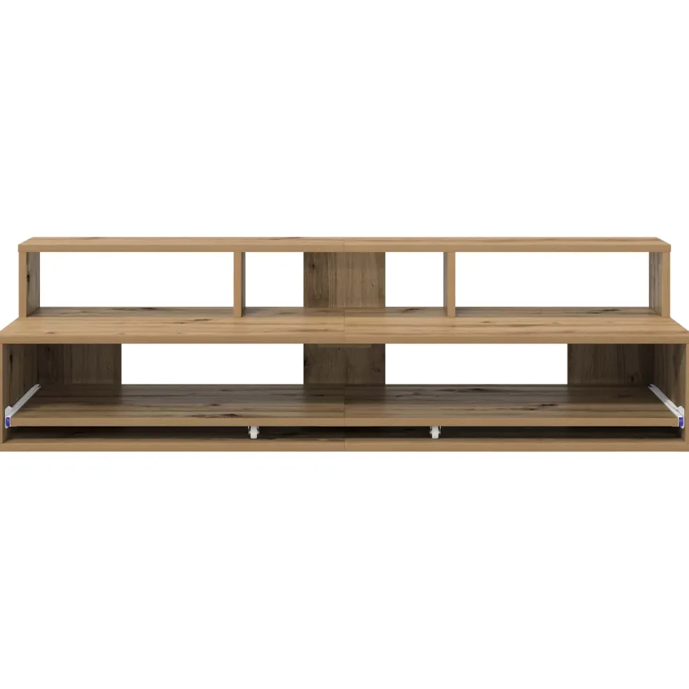vidaXL studiobureau Artisanaal eiken 152 x 42,5 x 36 cm Bewerkt hout