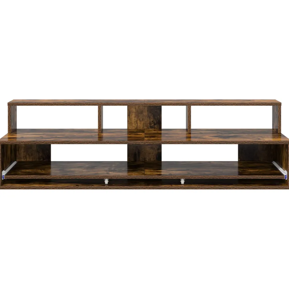 vidaXL studiobureau Gerookt eiken 152 x 42,5 x 36 cm Bewerkt hout