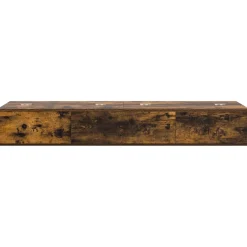 vidaXL studiobureau Gerookt eiken 152 x 40 x 19,5 cm Bewerkt hout