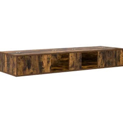 vidaXL studiobureau Gerookt eiken 152 x 40 x 19,5 cm Bewerkt hout