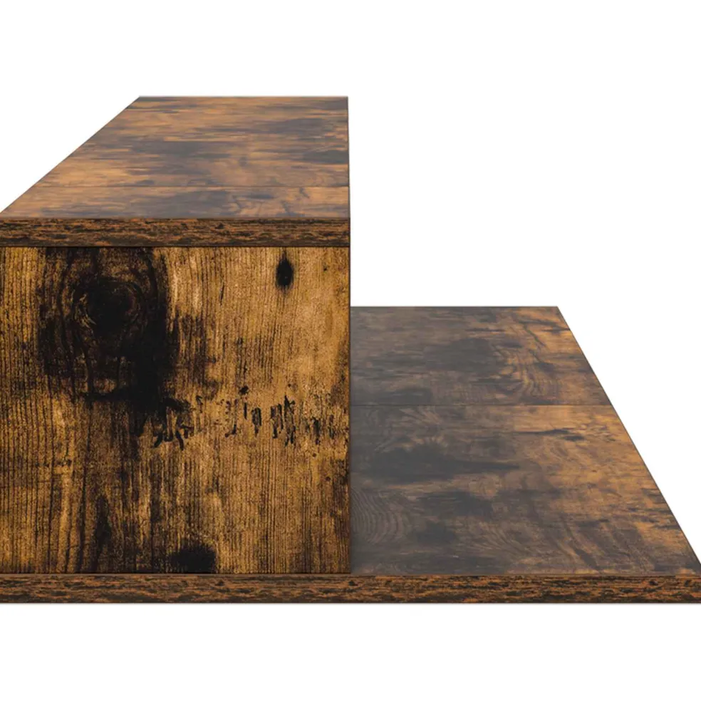 vidaXL studiobureau Gerookt eiken 152 x 36 x 19,5 cm Bewerkt hout