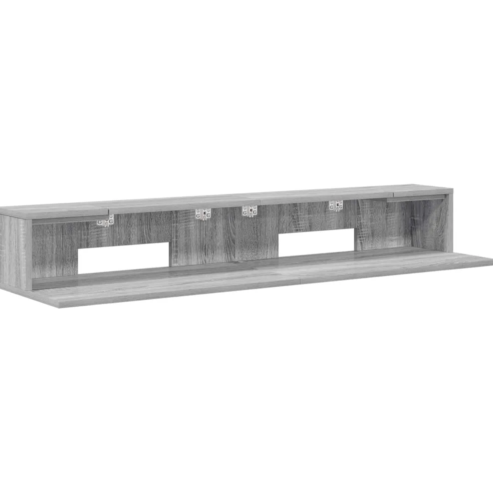 vidaXL studiobureau Grijs Sonoma 152 x 36 x 19,5 cm Bewerkt hout