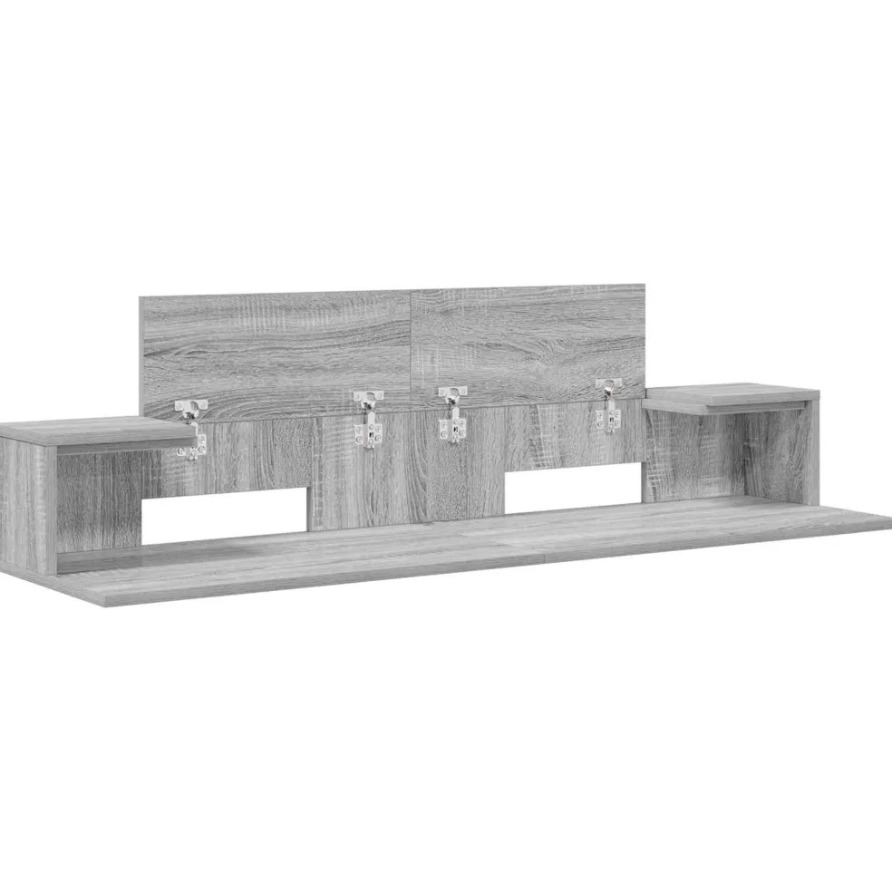 vidaXL studiobureau Grijs Sonoma 152 x 36 x 19,5 cm Bewerkt hout