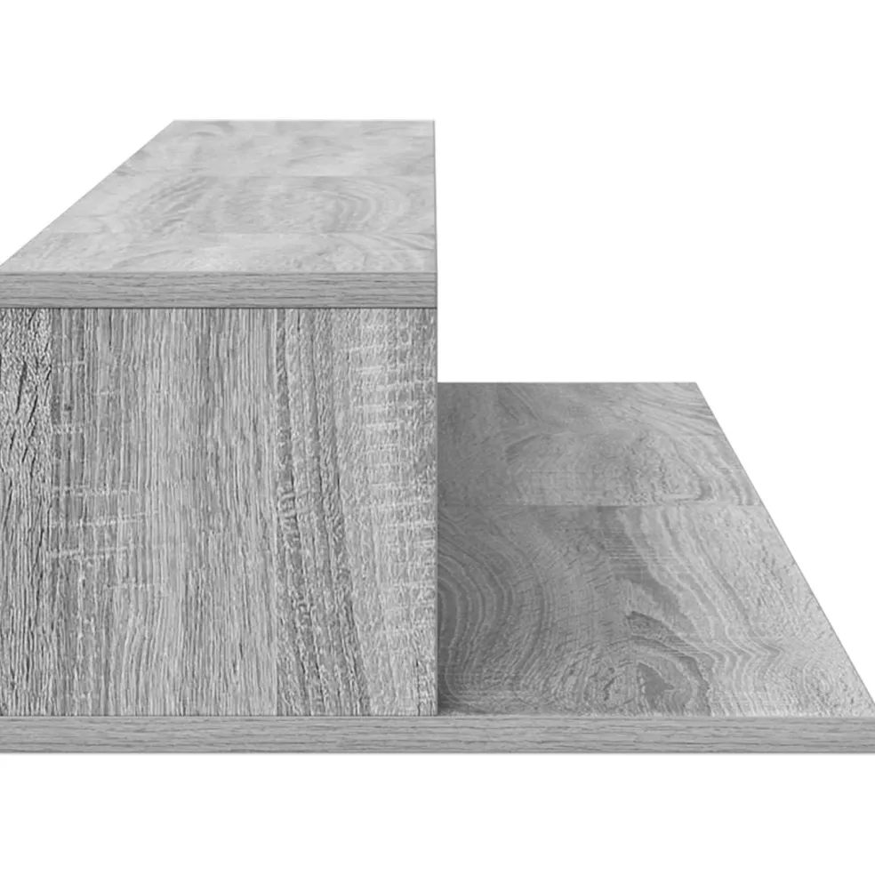 vidaXL studiobureau Grijs Sonoma 152 x 36 x 19,5 cm Bewerkt hout