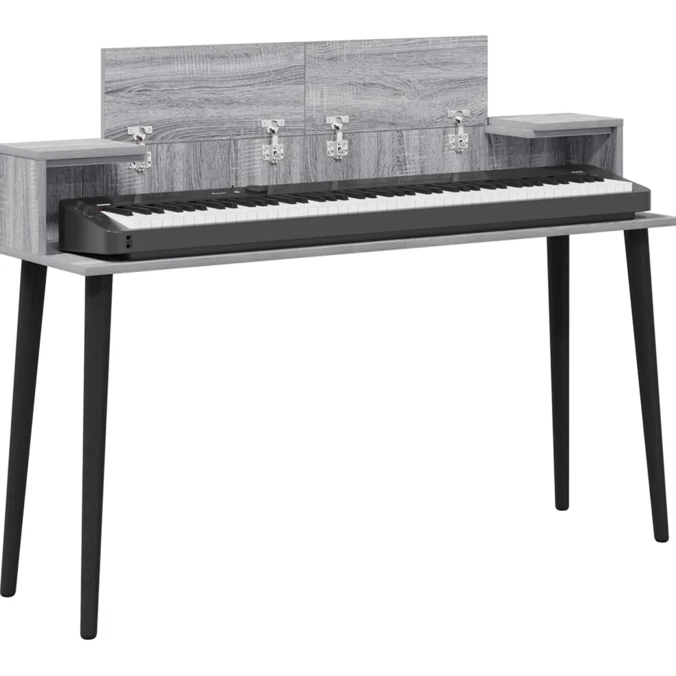 vidaXL studiobureau Grijs Sonoma 152 x 36 x 19,5 cm Bewerkt hout