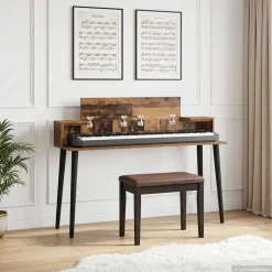 vidaXL studiobureau Oud hout 152 x 36 x 19,5 cm Bewerkt hout