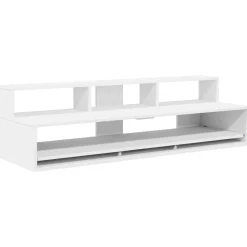 vidaXL studiobureau Wit 152 x 42,5 x 36 cm Bewerkt hout