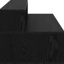 vidaXL studiobureau Zwart eiken 152 x 42,5 x 36 cm Bewerkt hout