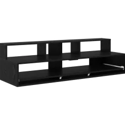 vidaXL studiobureau Zwart eiken 152 x 42,5 x 36 cm Bewerkt hout