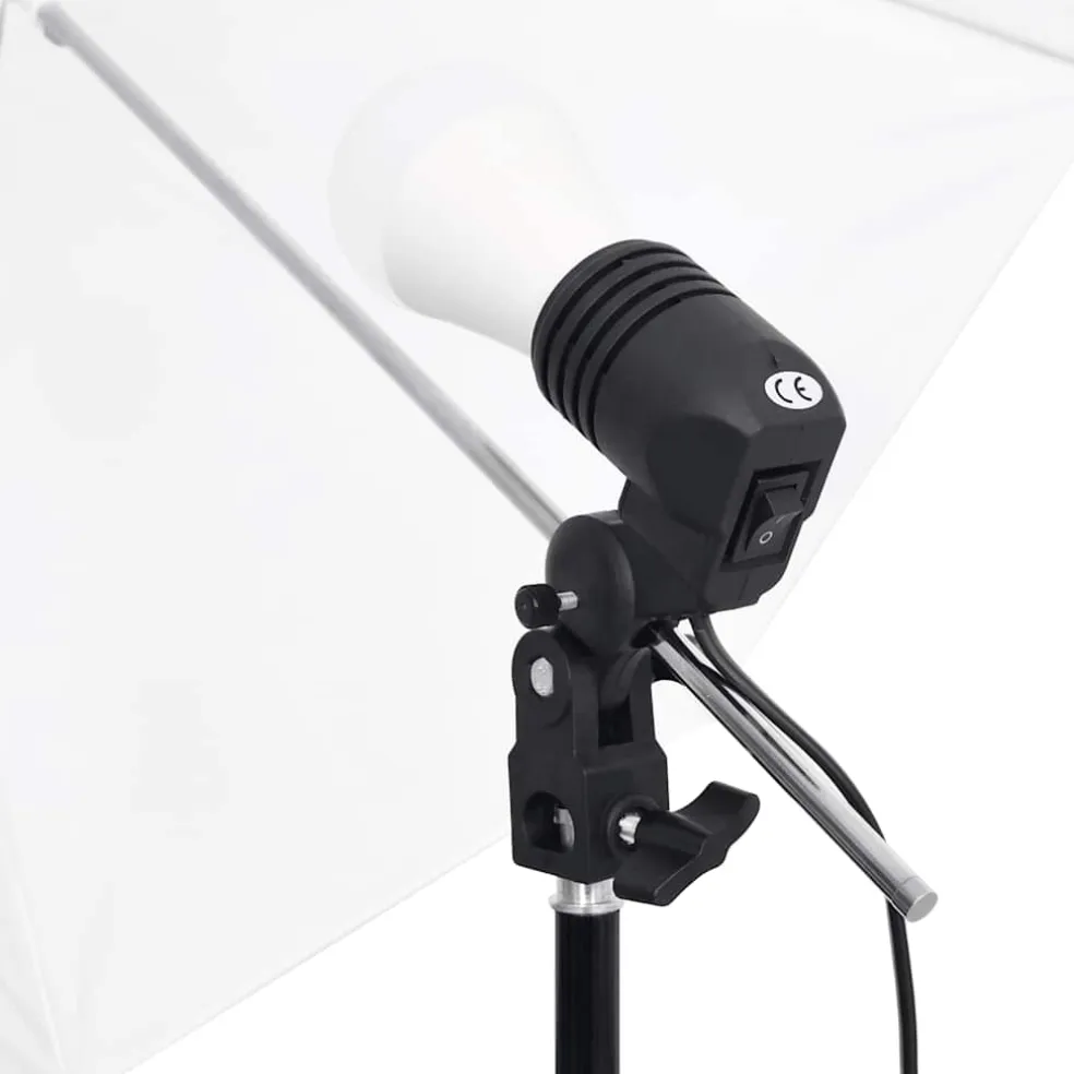 vidaXL Studioverlichtingsset met statieven en paraplu's