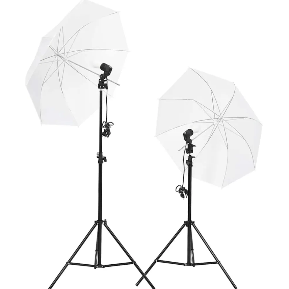 vidaXL Studioverlichtingsset met statieven en paraplu's