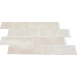 vidaXL Subway Tegel 10 st Beige Marmer 29 x 21 cm Polyurethaan en PET
